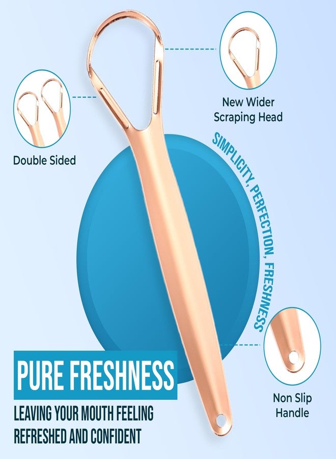 AARAM Stainless Steel Tongue Cleaner for Men, Women and Kids | Tongue Scraper for Fresh Breath, Improved Taste Sense & Oral Hygiene | Prevent Bad Breath, Medical Grade (Pack of 2 - Rose Gold) - Image 4